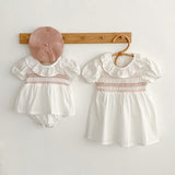 Summer Girls Ruffle Collar Onesies And Girls’ Dress – Princess Sister Matching Set - MyKids-USA™