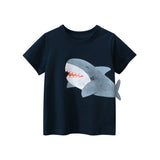Boys’ Cartoon Baby Shark Pattern T-Shirt In European And American Style - MyKids-USA™