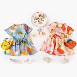 Summer New Arrival Baby Girls Casual Colorful Print Short Sleeves V Neck Dress - MyKids-USA™