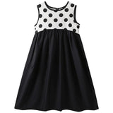 Hot Selling Summer Kids Girls Fashion New Style Polka Dots Sleeveless Color Patchwork Dress - MyKids-USA™