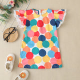 Baby Colorful Polka Dot Pattern Butterfly Sleeves Cute Dress - MyKids-USA™