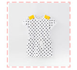 Girls’ Polka Dots Short Sleeves T-Shirt Design Dress In European And American Style For Summer - MyKids-USA™