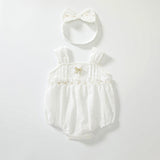 Summer Arrival Baby Girls Cute Thin Beige Sleeveless Onesies