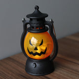 Halloween Vintage Hanging Oil Lamp Electronic Candle Pumpkin Light