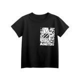 Boys’ Little Monster Cartoon and Letters Print T-shirt in European and American - MyKids-USA™
