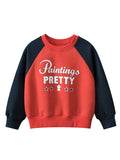 Autumn Baby Kids Boys Letters Pattern Color Patchwork Long Sleeves Crew Neck Top Pullover - MyKids-USA™