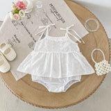 Summer Arrival Baby Girls Cute Sleeveless Floral Pattern Dress Design Strap Onesies - MyKids-USA™
