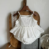 Summer Arrival Baby Girls Cute Sleeveless Floral Pattern Dress Design Onesies