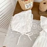 Summer Arrival Baby Girls Cute Solid Color Floral Embroidery Fly Sleeves Dress Design Onesies - MyKids-USA™