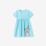 Summer Arrival Animals Cartoon Pattern Short Sleeves Dress for Stylish Girls - MyKids-USA™