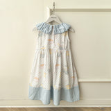 Summer Arrival Puppy Cartoon Pattern Printed Sleeveless Dress for Stylish Girls - MyKids-USA™