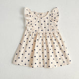 New Arrival Summer Baby Kids Girls Heart Pattern Sleeveless Crew Neck Onesies And Girls’ Dress – Princess Sister Matching Set - MyKids-USA™