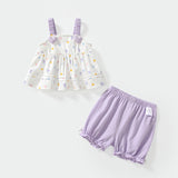 Summer Baby Kids Hearts Pattern Sleeveless Top Vest and Shorts Clothing Set for Girls - MyKids-USA™