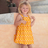 New Design Summer Girls Sleeveless Giraffe Print Yellow Strap Dress - MyKids-USA™