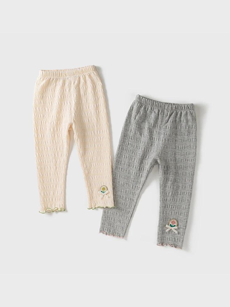Baby Kids Girls Spring Flower Logo Soft Pants - MyKids-USA™
