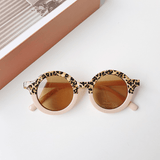 Girls Color Patchwork Design Round Frame Sunglasses - MyKids-USA™