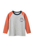 Baby Boys Dinosaur Cartoon Color Patchwork Crew Neck Long Sleeve Pullover - MyKids-USA™