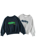 Autumn Baby Kids Boys Letters Pattern Color Patchwork Long Sleeves Crew Neck Top Pullover - MyKids-USA™