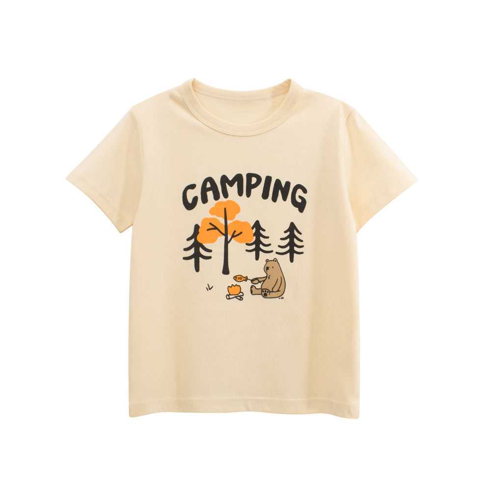 Boys’ Teddy and Letters Print T-shirt in European and American Style - MyKids-USA™