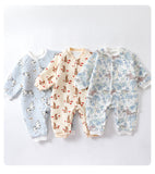 Baby Unisex Cartoon Print Cotton Padded Thickened Winter Romper - MyKids-USA™