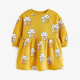 Lovely Cartoon Pattern Loose Autumn Dress - MyKids-USA™