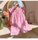 Summer Arrival Baby Kids Girls Cute Fly Sleeves Strawberry Pattern Striped Dress - MyKids-USA™