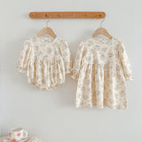 Square Neck Princess Sweet Style Baby Onesies & Children Dress - MyKids-USA™