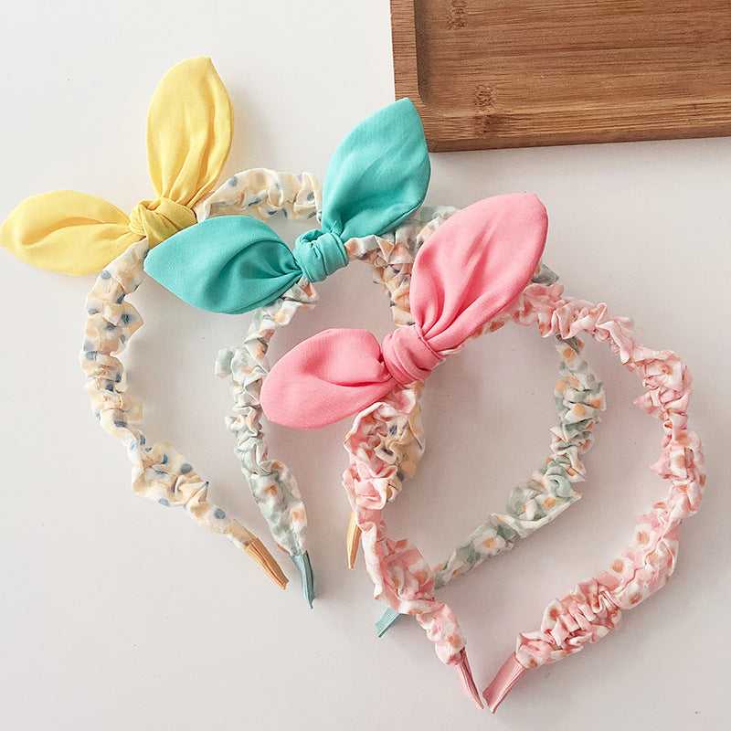 Sweet Girls Candy Color Bow Tie Design Fabric Headband - MyKids-USA™