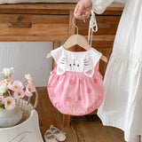 Summer Arrival Baby Girls Cute Cat and Polka Dots Pattern Sleeveless Onesies - MyKids-USA™