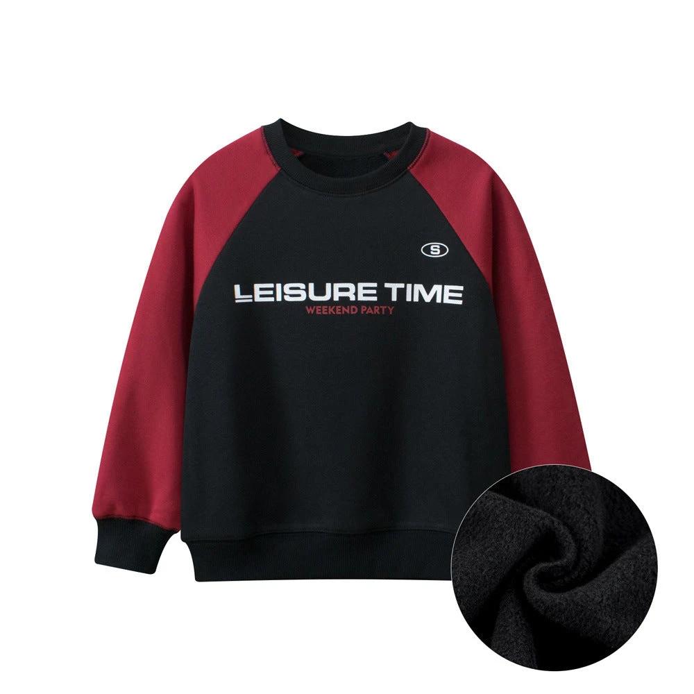 Arrival Casual Kids Letters Pattern Crew Neck Long Sleeves Warm Cozy Pullover - MyKids-USA™