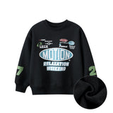 Baby Kids Letters Pattern Crew Neck Long Sleeves Warm Cozy Pullover - MyKids-USA™
