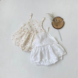 Summer Arrival Baby Girls Cute Sleeveless Floral Pattern Dress Design Onesies