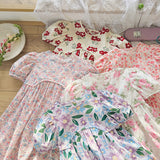 Summer Baby Kids Girls Short-Sleeved Floral Pattern Cute Dress - MyKids-USA™