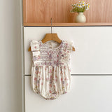 Summer Girls Arrival Floral Pattern Fly Sleeves Onesies and Girls’ Dress – Princess Sister Matching Set - MyKids-USA™