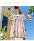 Summer Baby Kids Girls Short Sleeves Butterfly Pattern Printed Dress - MyKids-USA™