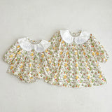 Autumn Doll Neck Long Sleeve Sweet Style Dress Onesies