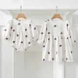 Spring Baby Girls Floral Embroidery Pattern Long-sleeved Onesies and Dress – Princess Sister Matching Set - MyKids-USA™