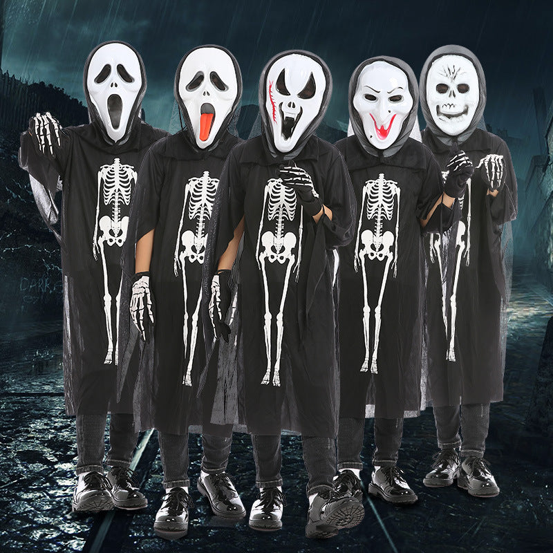 Halloween Skeleton Ghost Clothes & Gloves & Masks Sets - MyKids-USA™