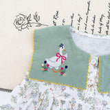 Summer Baby Kids Girls Sleeveless Flowers and Animals Pattern Embroidered Dress - MyKids-USA™