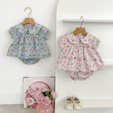 Summer Arrival Baby Girls Short Sleeves Floral Top Dress and Bloomers Clothing Sets - MyKids-USA™