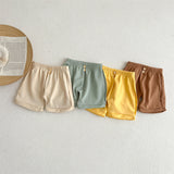 Baby Unisex Solid Color Comfy Summer Shorts In Summer