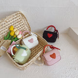 Children Girl Fashion Heart Pattern Mini One-Shoulder Bags Accessories