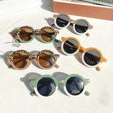Girls Color Patchwork Design Round Frame Sunglasses - MyKids-USA™