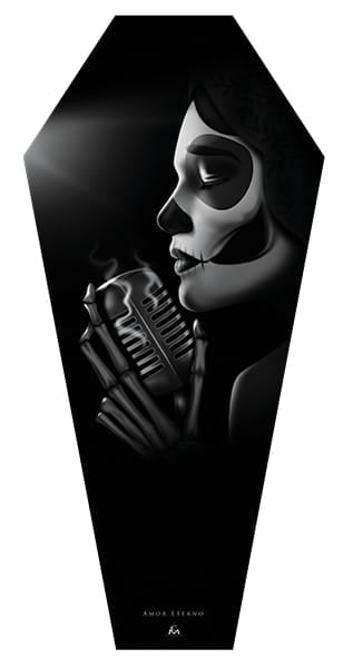 Black Market Art Company Amor Eterno  & Stretched Canvas Coffin Print