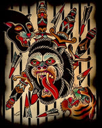 Black Market Art Company Ape and Daggers Print