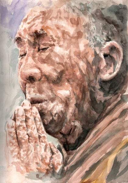 Black Market Art Company At Prayer Print - Black Market Art Company - Flyclothing LLC