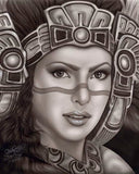 Black Market Art Company Aztec Princess Print