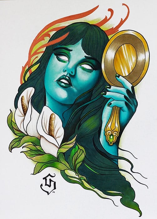 Black Market Art Company Blue Woolf Print