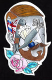 Black Market Art Company Barber Cut Throat Print