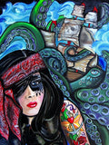 Black Market Art Company Beauty and The Kraken Beast Print